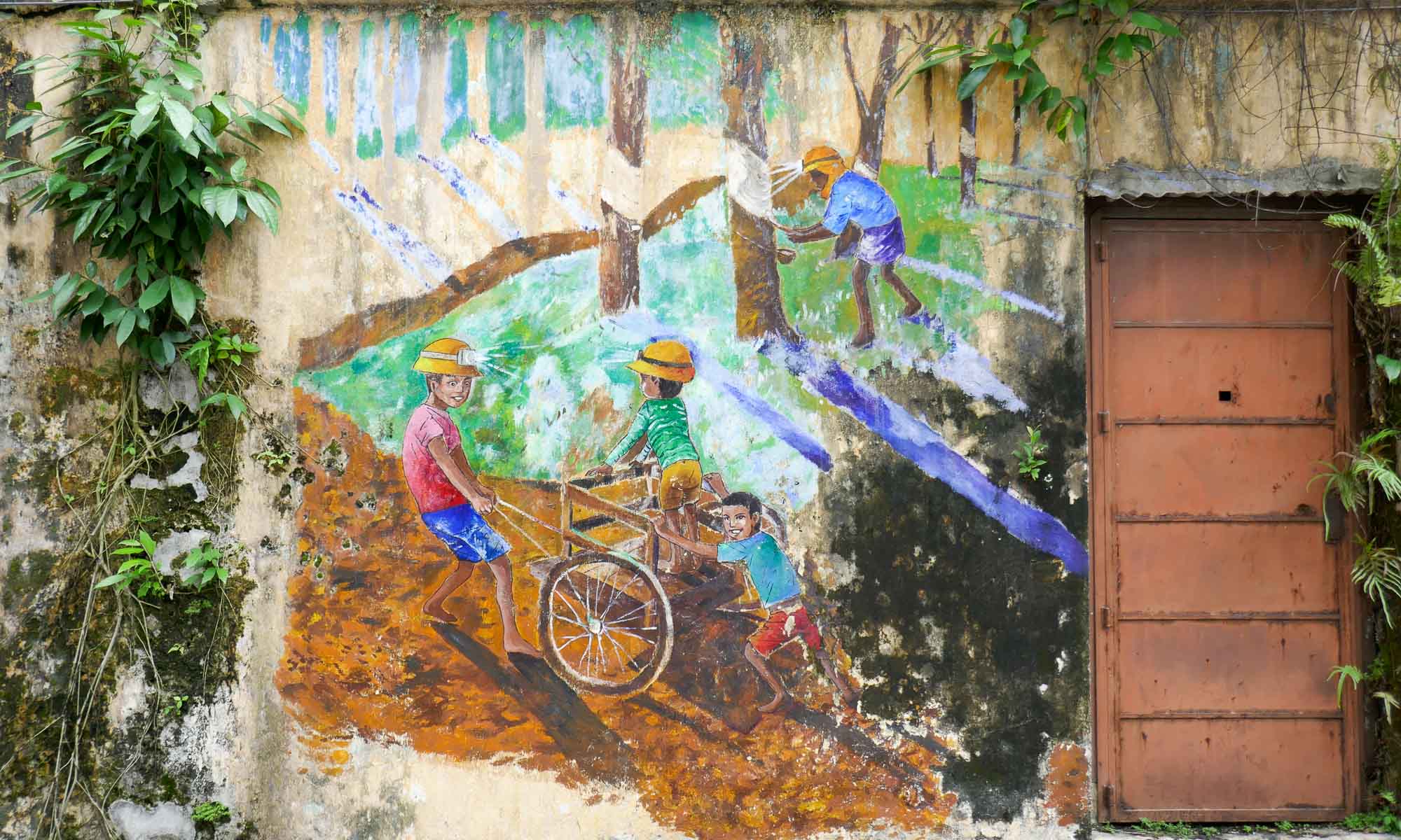 Street art: Rubber plantation