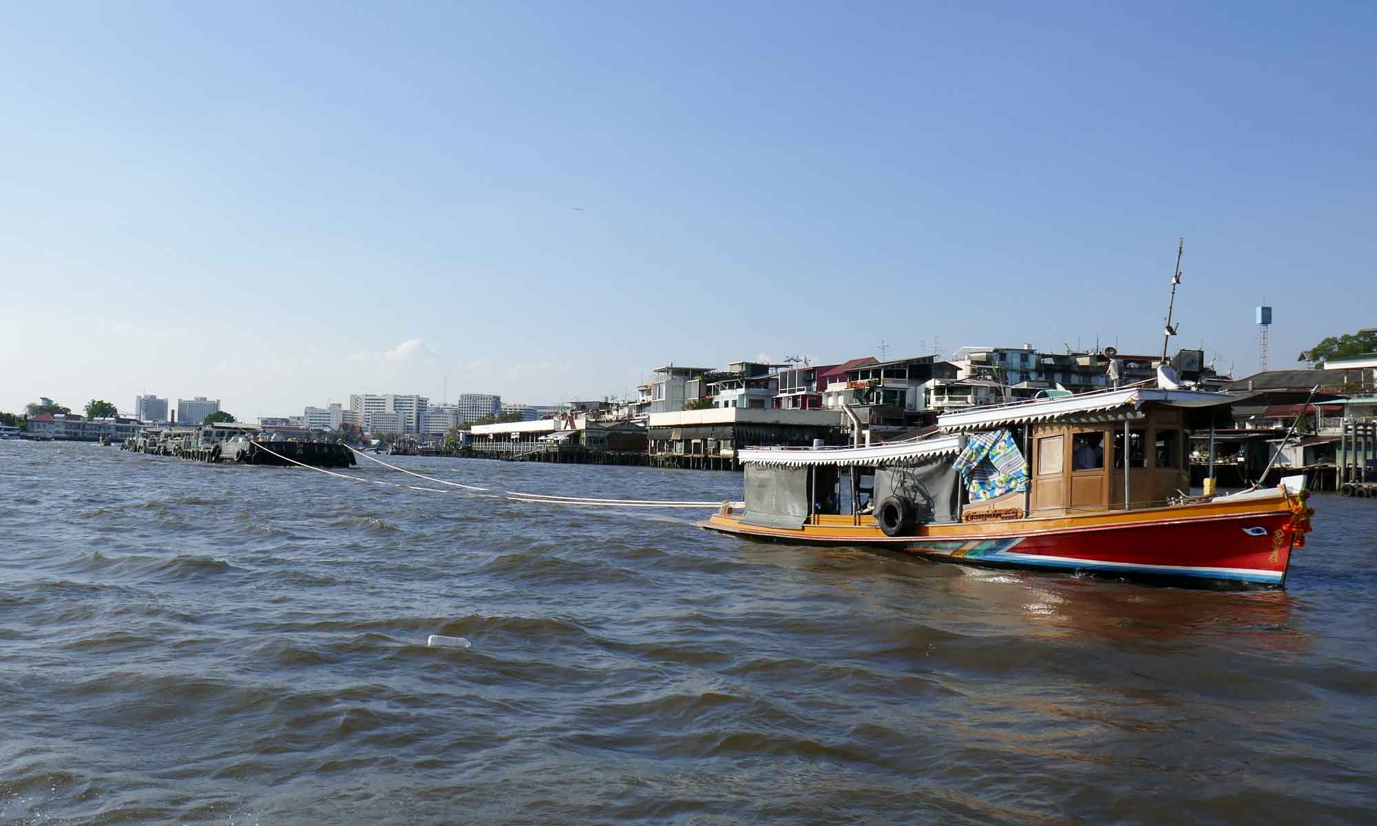 Freight traffic on the Chao Phraya river