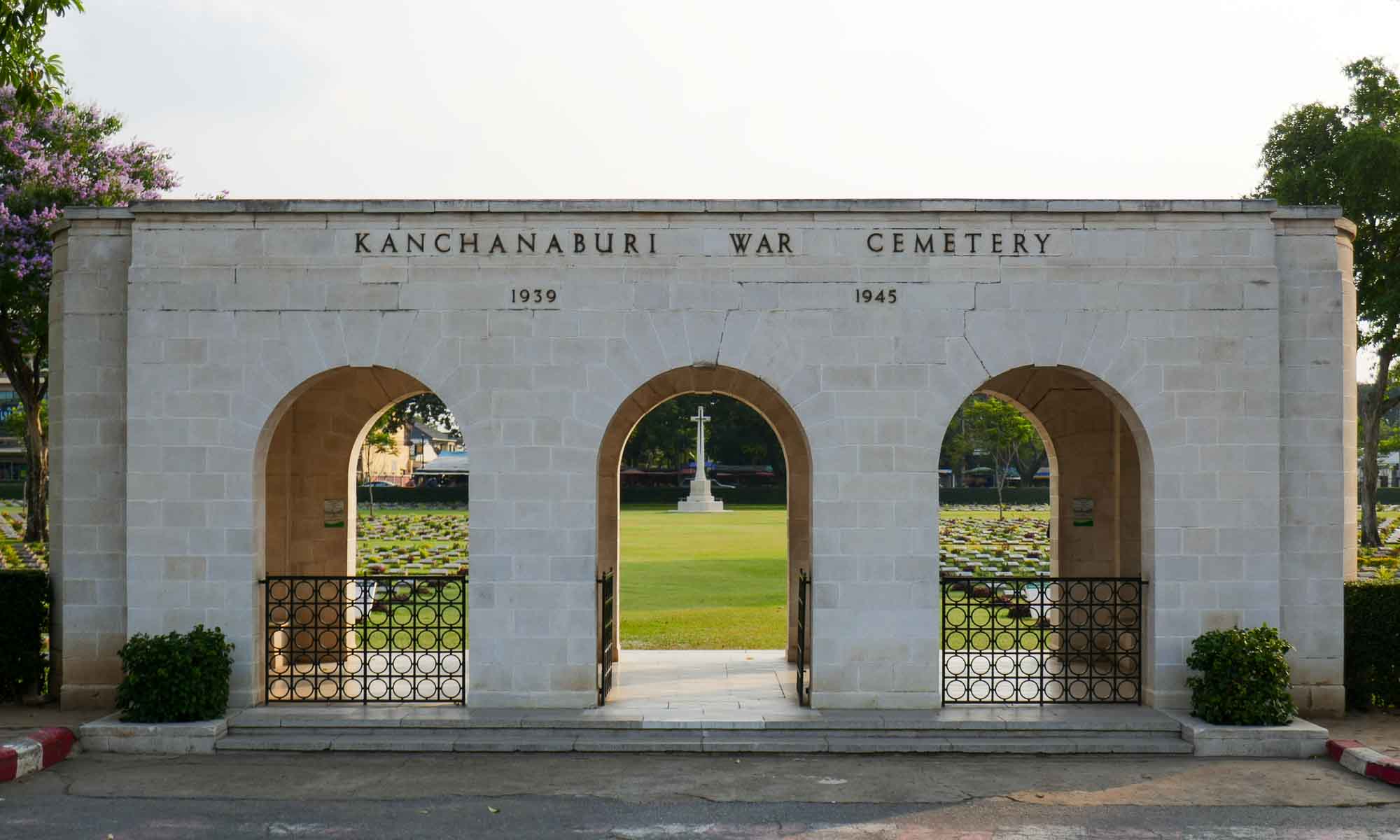 Main entrance of Kanchanaburi War Cemetery