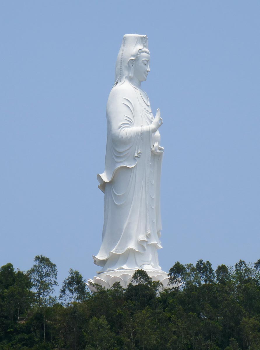 The huge Lady Buddha statue