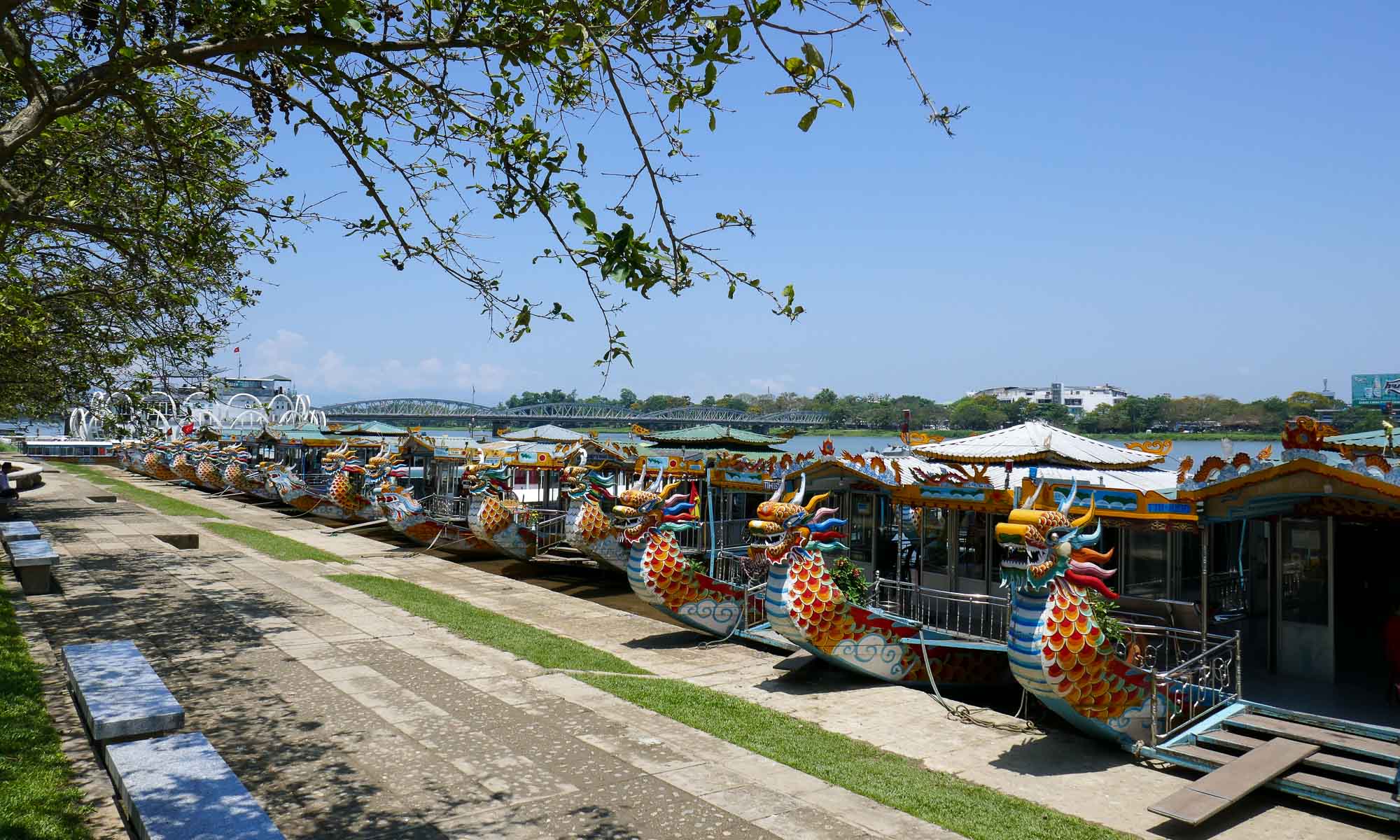 Dragon boats at the Perfume River 