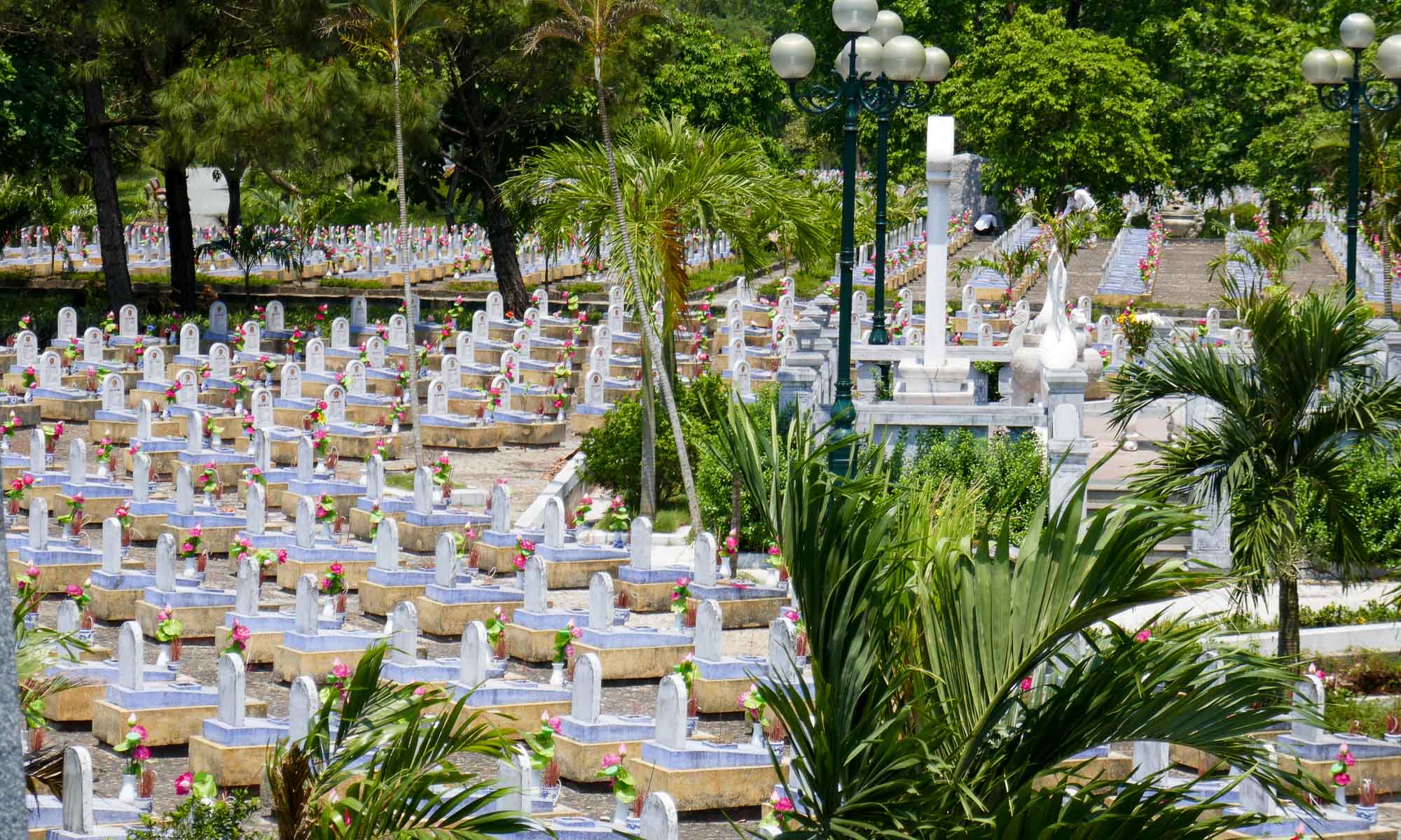 Graves at the cemetery
