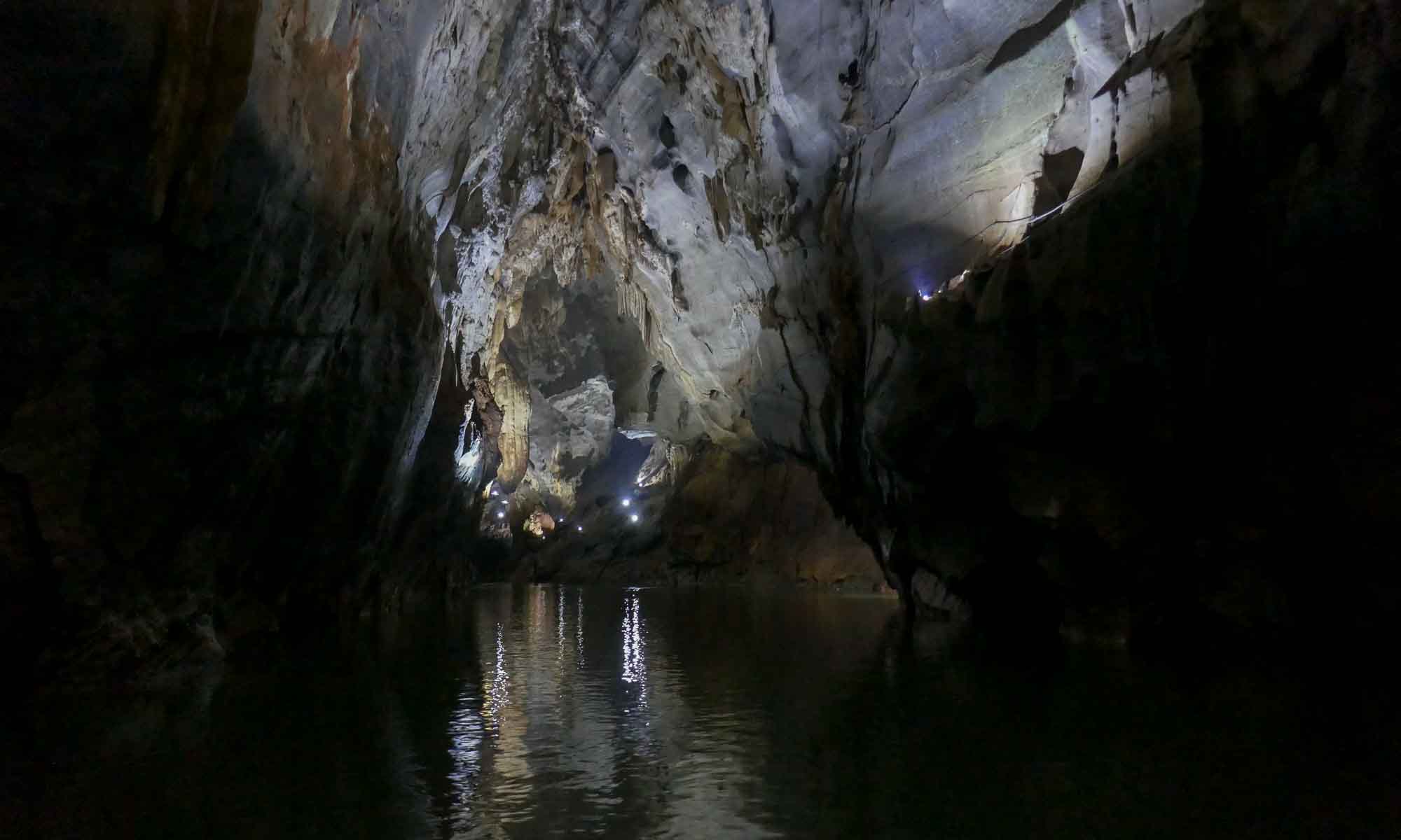 Boat ride in the cave
