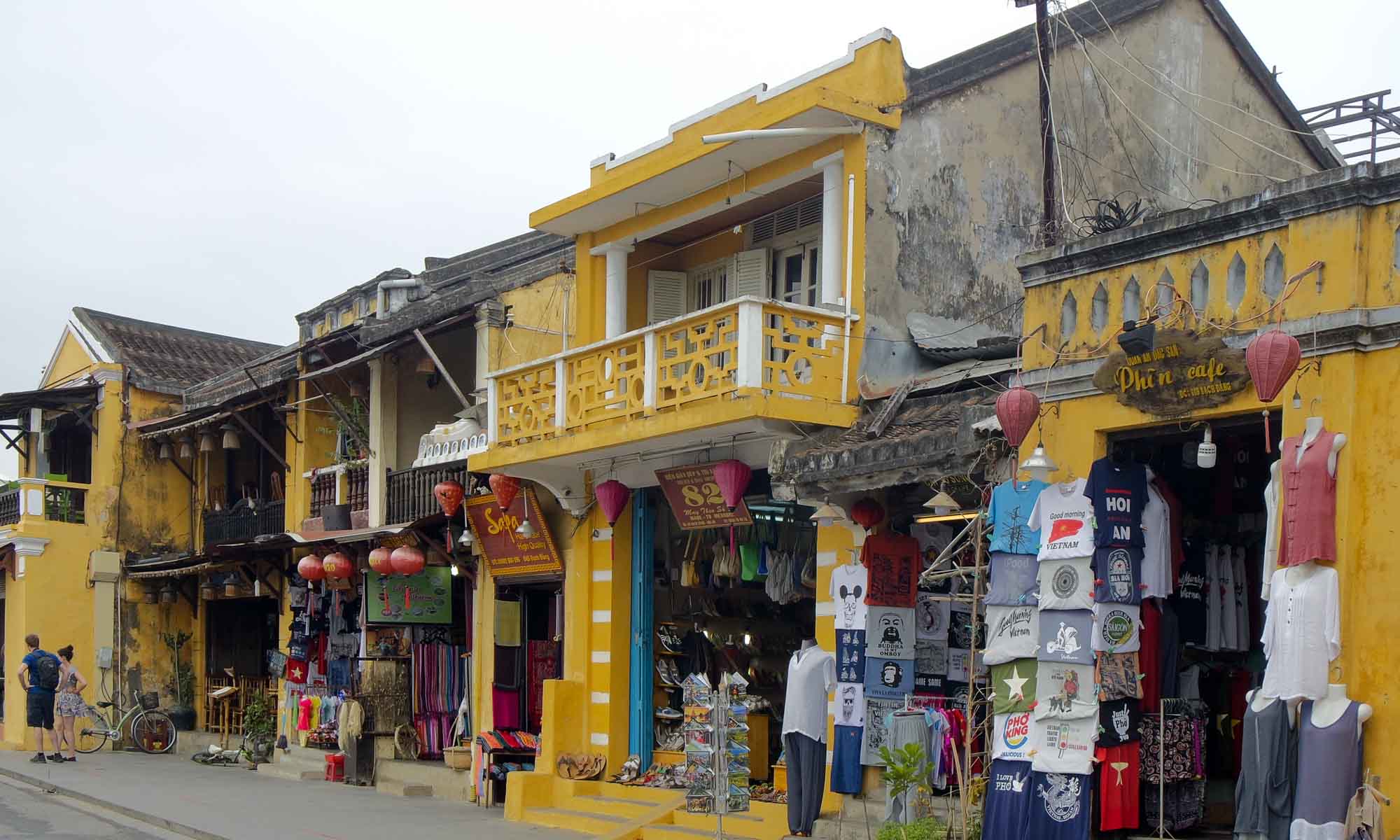 Yellow painted buildings in Old Town