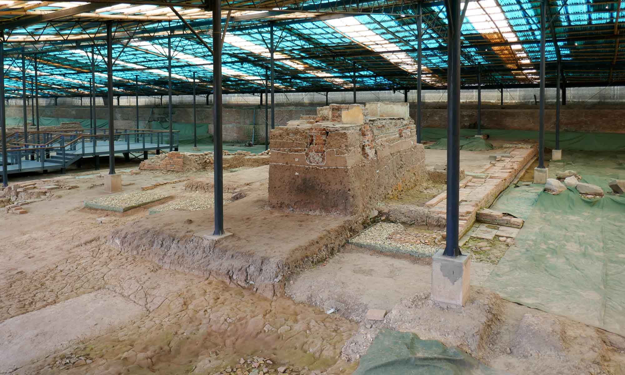 Part of the archaeological site