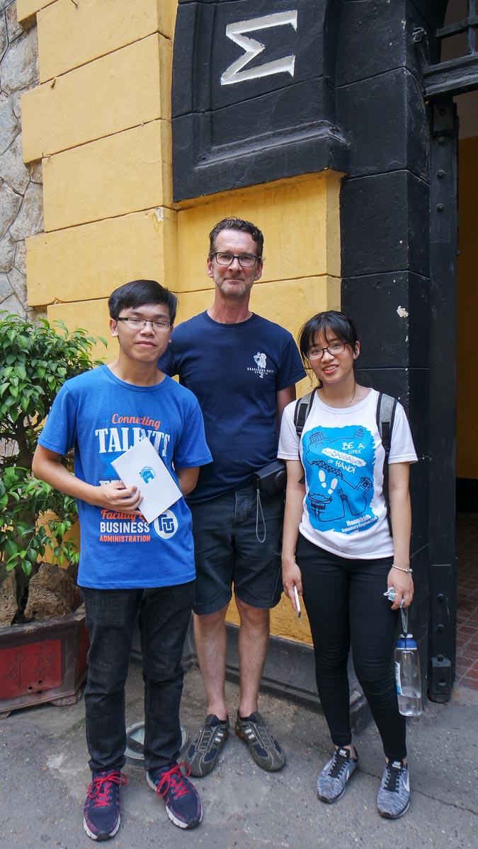 B with the two guides from Hanoi Kids