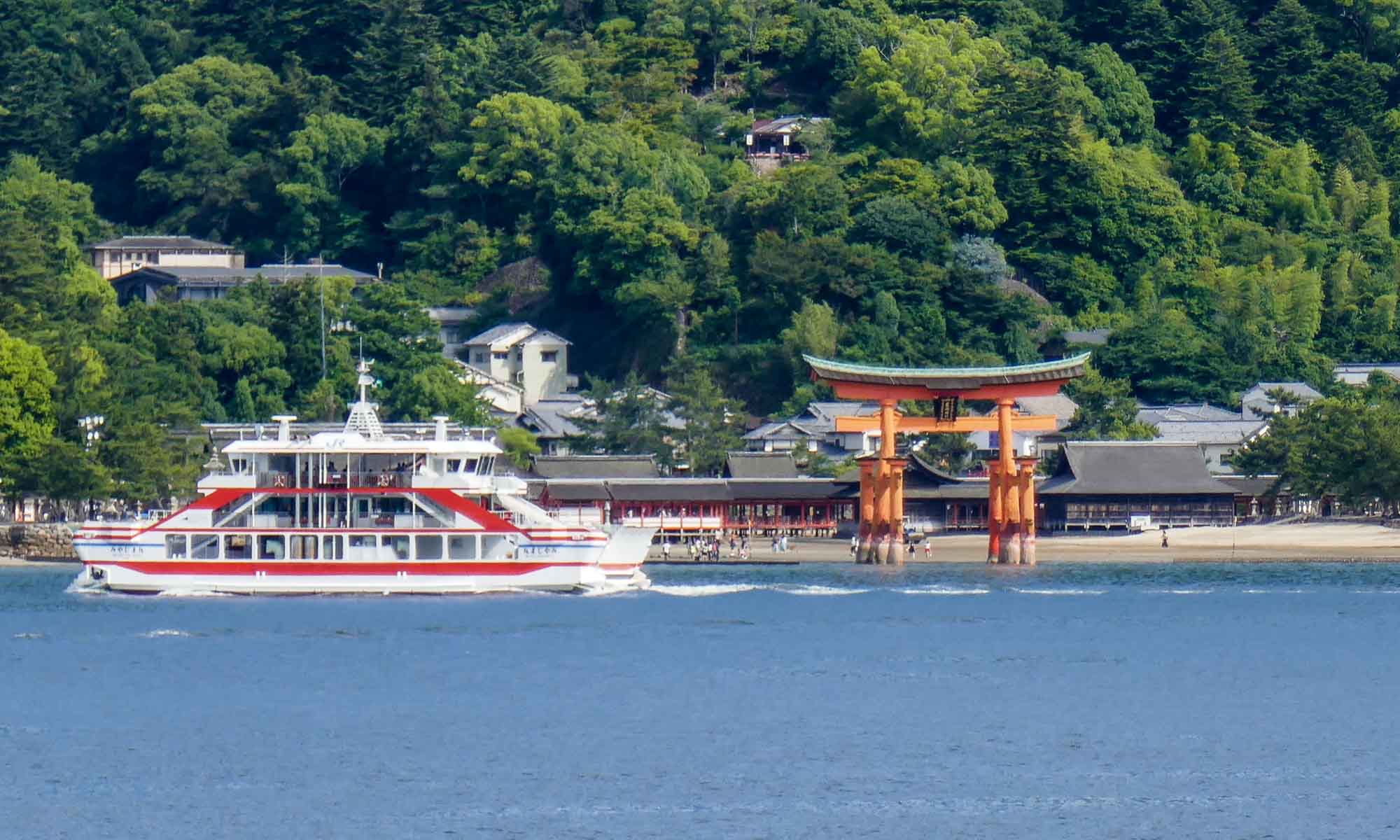 The torii gate viewed from our ferry