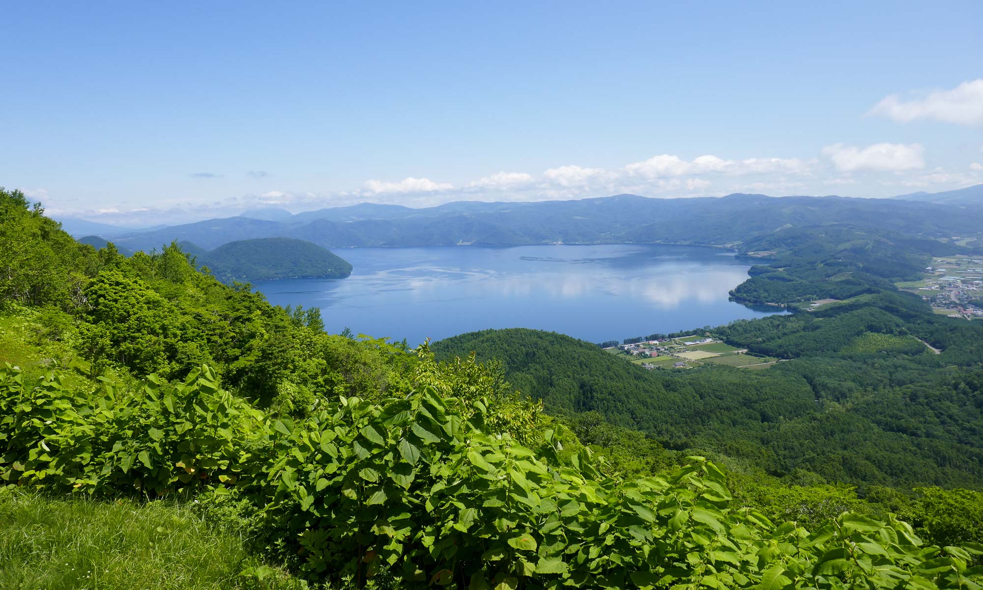 View of Lake Toya from the first observation point