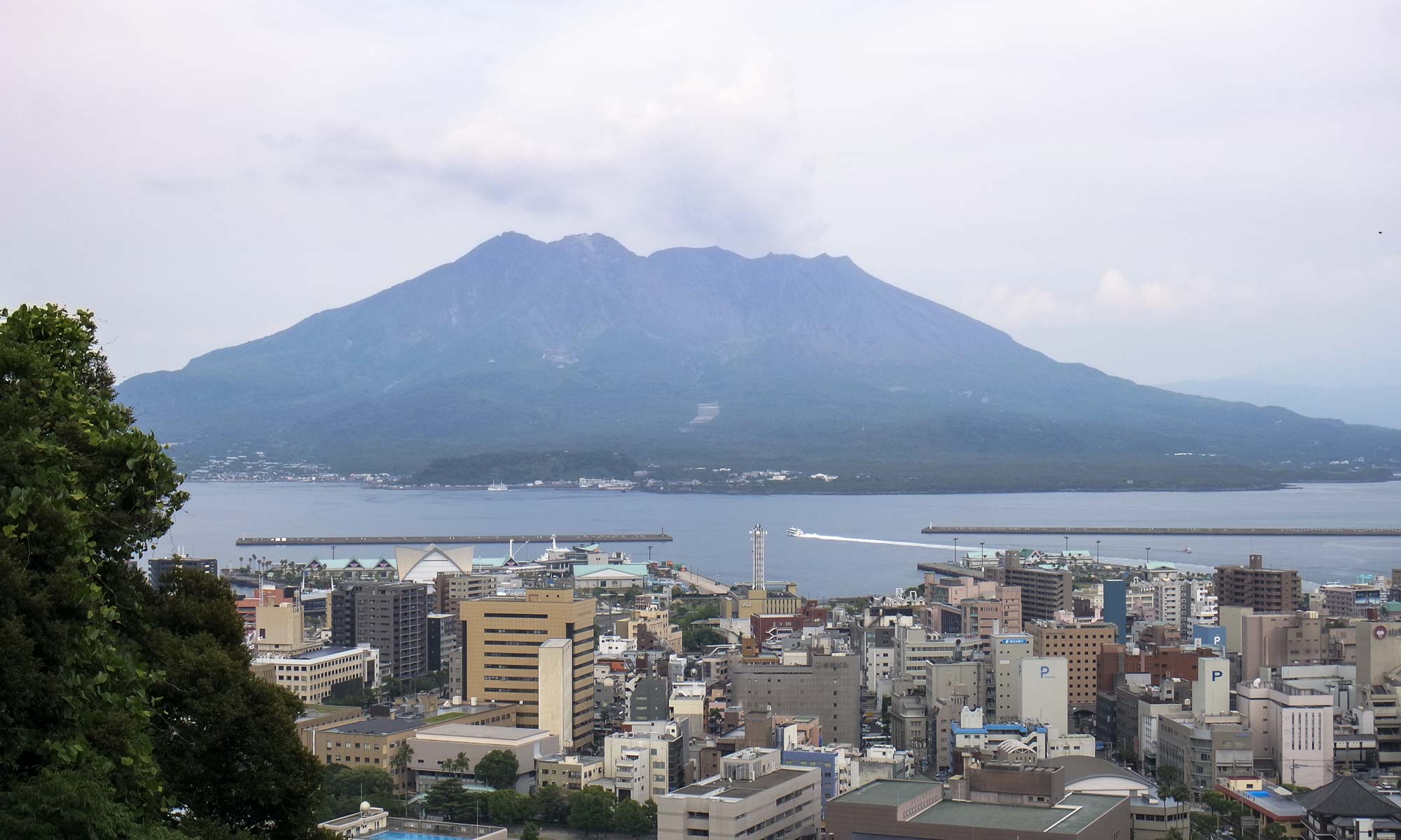 View from Mount Shiroyama - Sakurajima and Kagoshima bay