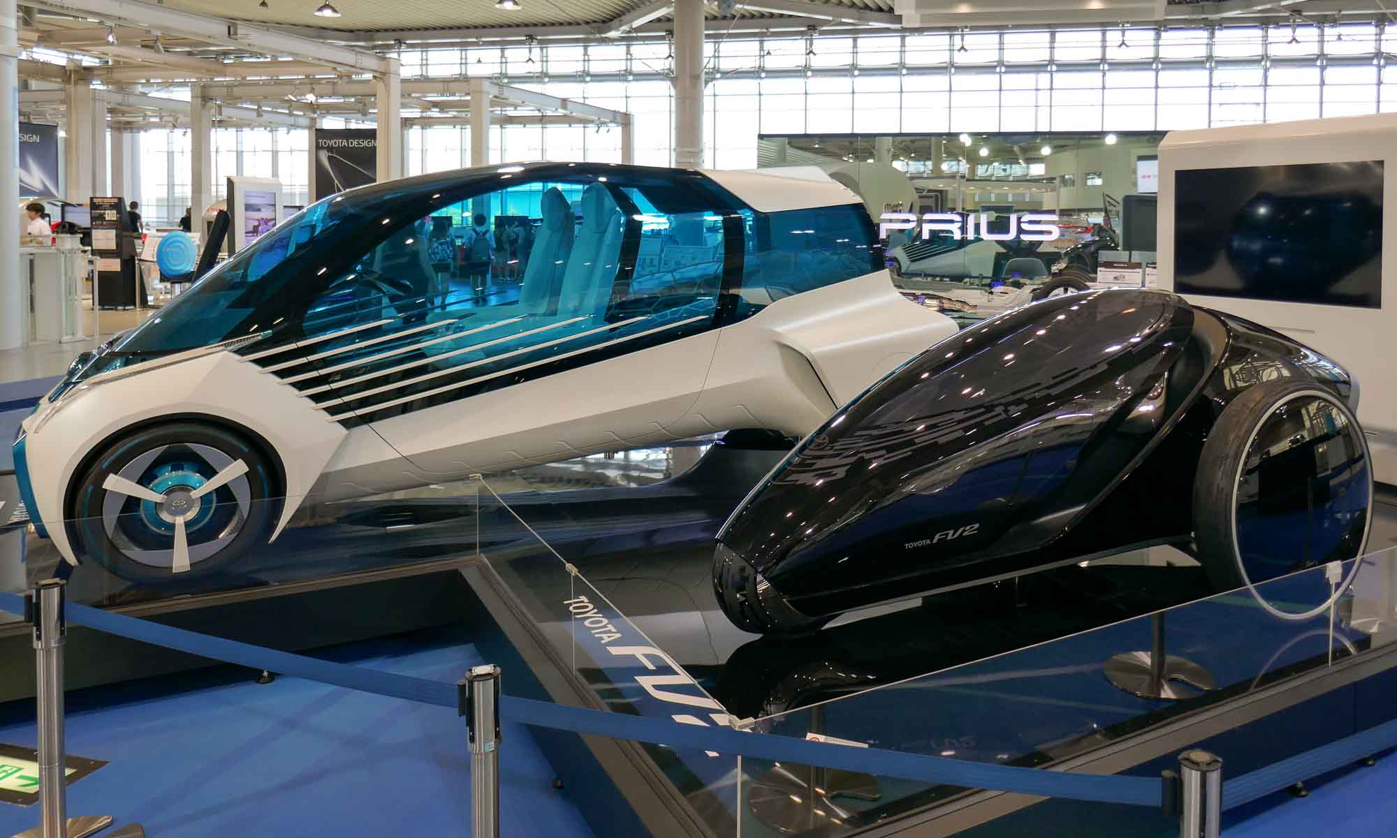 Some of Toyota's futuristic models at MegaWeb