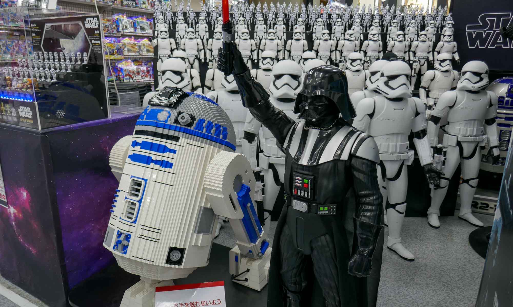 Star Wars stand at a huge electronics shop in Akihabara