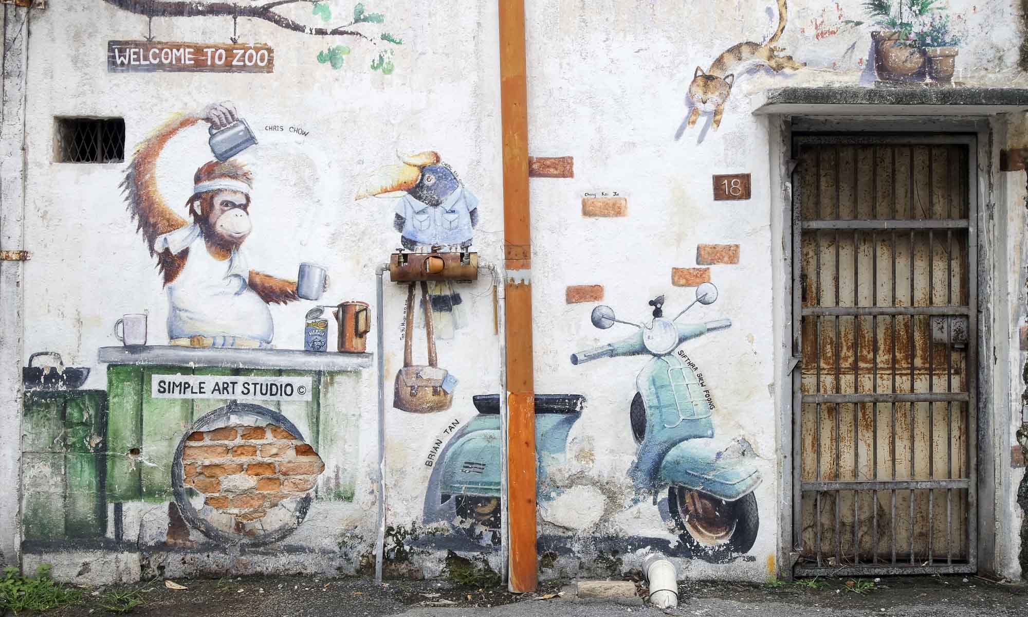 Street art Ipoh: Welcome to Zoo
